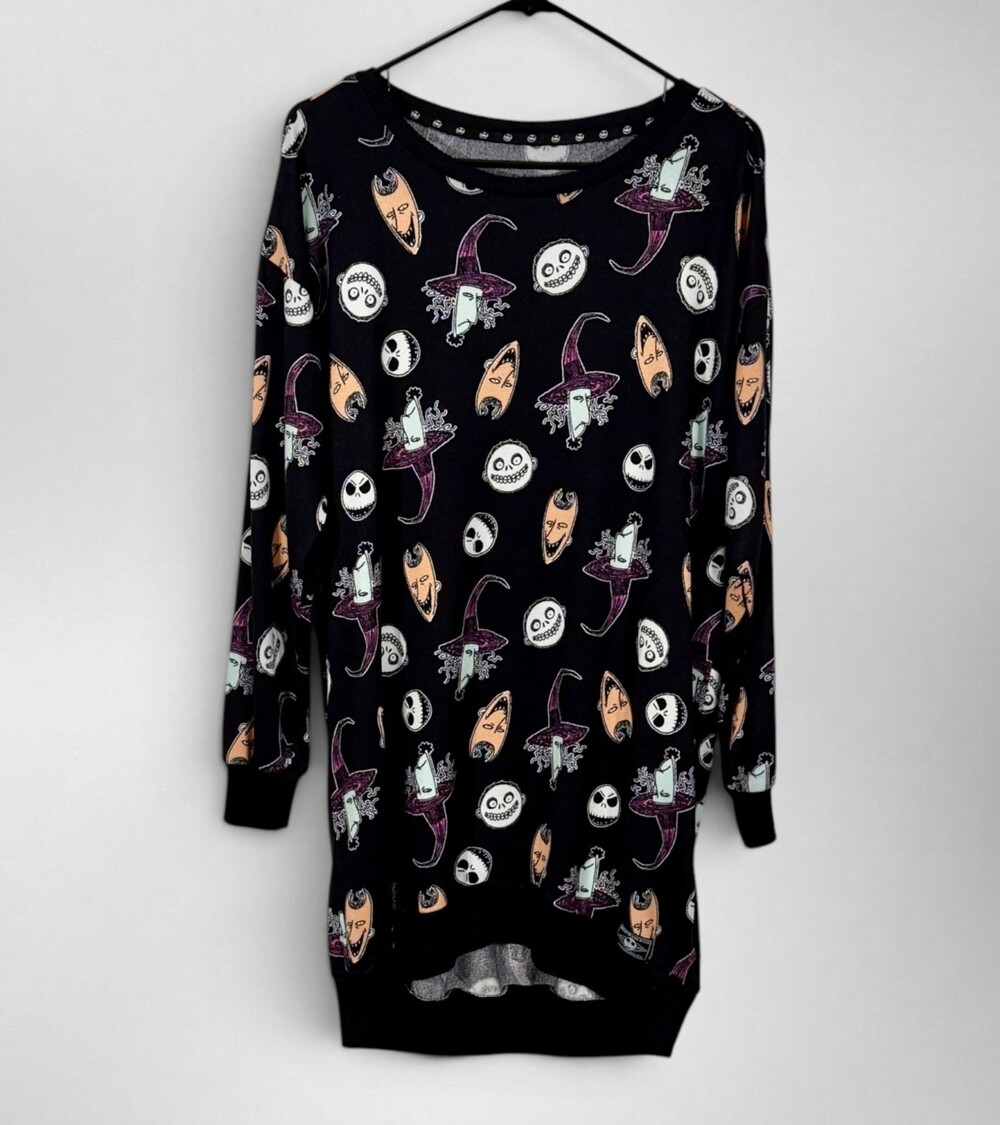 Disney Nightmare Before Christmas Sleep Shirt Nightgown Jack Sally M 8-10